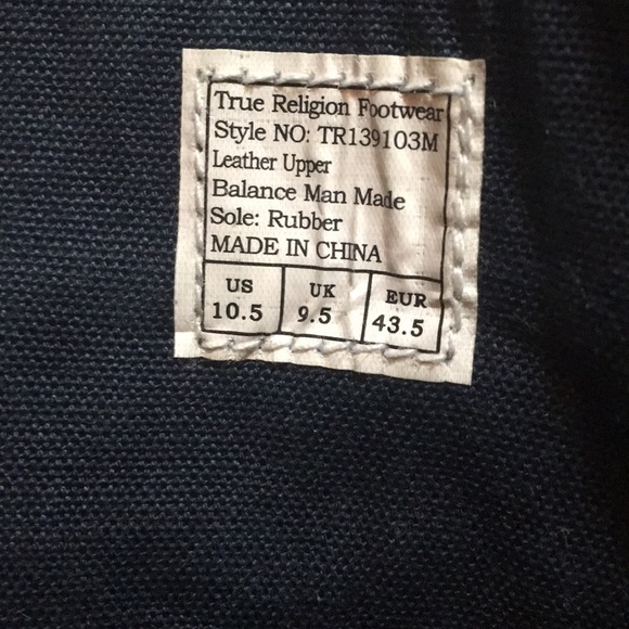 TRUE RELIGION LEATHER HI TOPS - Picture 5 of 6